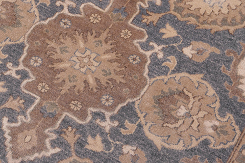 handmade Traditional Kafkaz Bluish Gray Beige Hand Knotted RECTANGLE 100% WOOL area rug 9' x 12'
