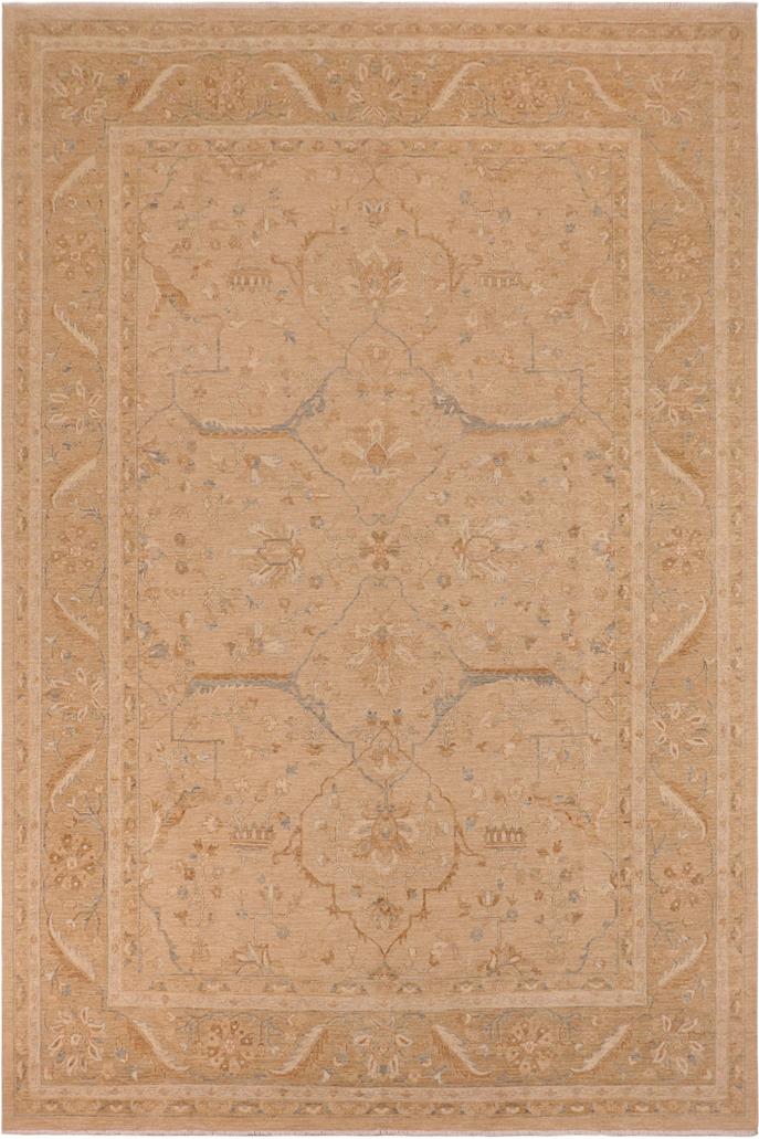handmade Traditional Kafkaz Tan Brown Hand Knotted RECTANGLE 100% WOOL area rug 10 x 14