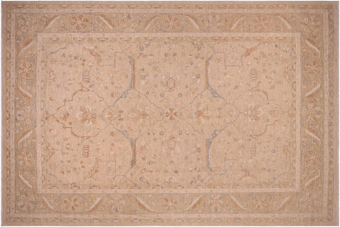 handmade Traditional Kafkaz Tan Brown Hand Knotted RECTANGLE 100% WOOL area rug 10x14