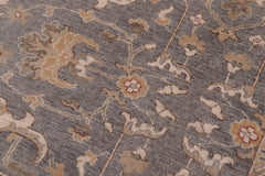 handmade Traditional Kafkaz Lt. Gray Beige Hand Knotted RECTANGLE 100% WOOL area rug 9x12