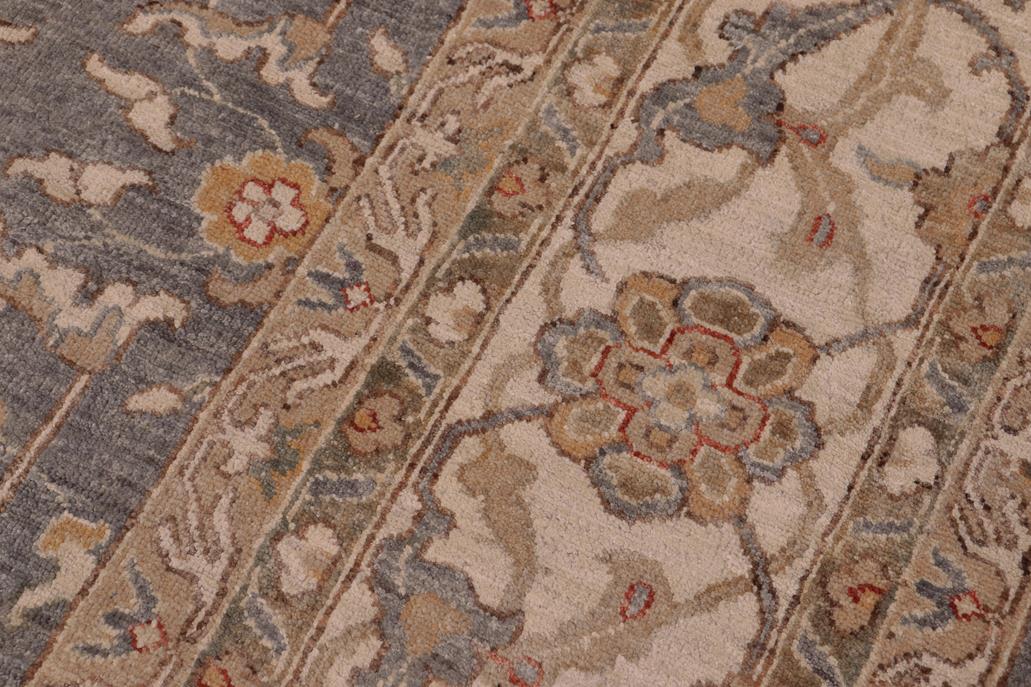 handmade Traditional Kafkaz Lt. Gray Beige Hand Knotted RECTANGLE 100% WOOL area rug 9 x 12