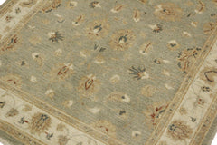handmade Traditional Kafkaz Gray Ivory Hand Knotted RECTANGLE 100% WOOL area rug 4x6