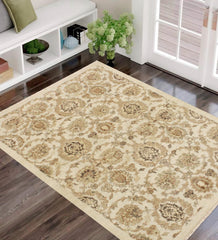 handmade Modern Kafkaz Ivory Tan Hand Knotted RECTANGLE 100% WOOL area rug 4' x 6'