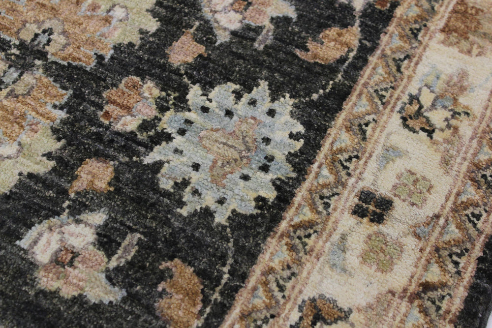 handmade Traditional Kafkaz Gray Ivory Hand Knotted RUNNER 100% WOOL area rug 3' x 8'