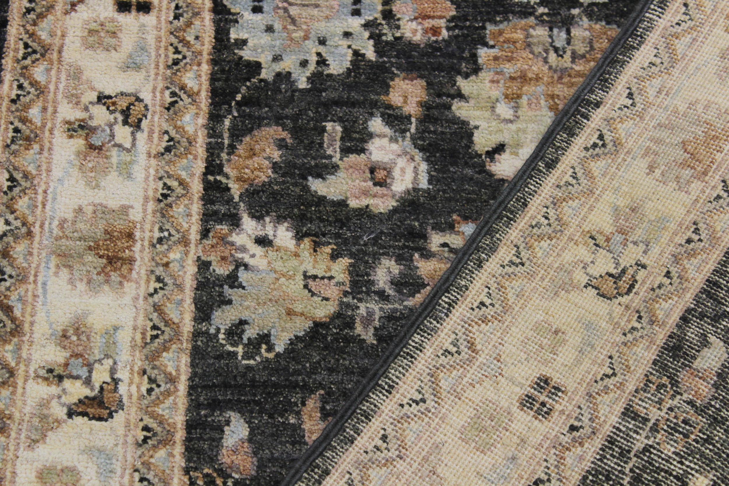 handmade Traditional Kafkaz Gray Ivory Hand Knotted RUNNER 100% WOOL area rug 3' x 8'