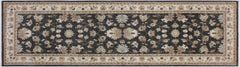 handmade Traditional Kafkaz Gray Ivory Hand Knotted RUNNER 100% WOOL area rug 3' x 8'