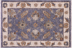 handmade Traditional Kafkaz Gray Ivory Hand Knotted RECTANGLE 100% WOOL area rug 2x3