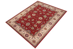 handmade Traditional Kafkaz Rust Ivory Hand Knotted RECTANGLE 100% WOOL area rug 9 x 12