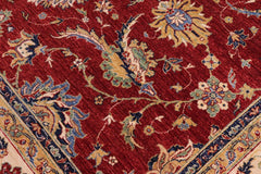handmade Traditional Kafkaz Rust Ivory Hand Knotted RECTANGLE 100% WOOL area rug 9 x 12
