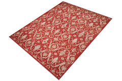 handmade Modern Kafkaz Red Red Hand Knotted RECTANGLE 100% WOOL area rug 9' x 12'