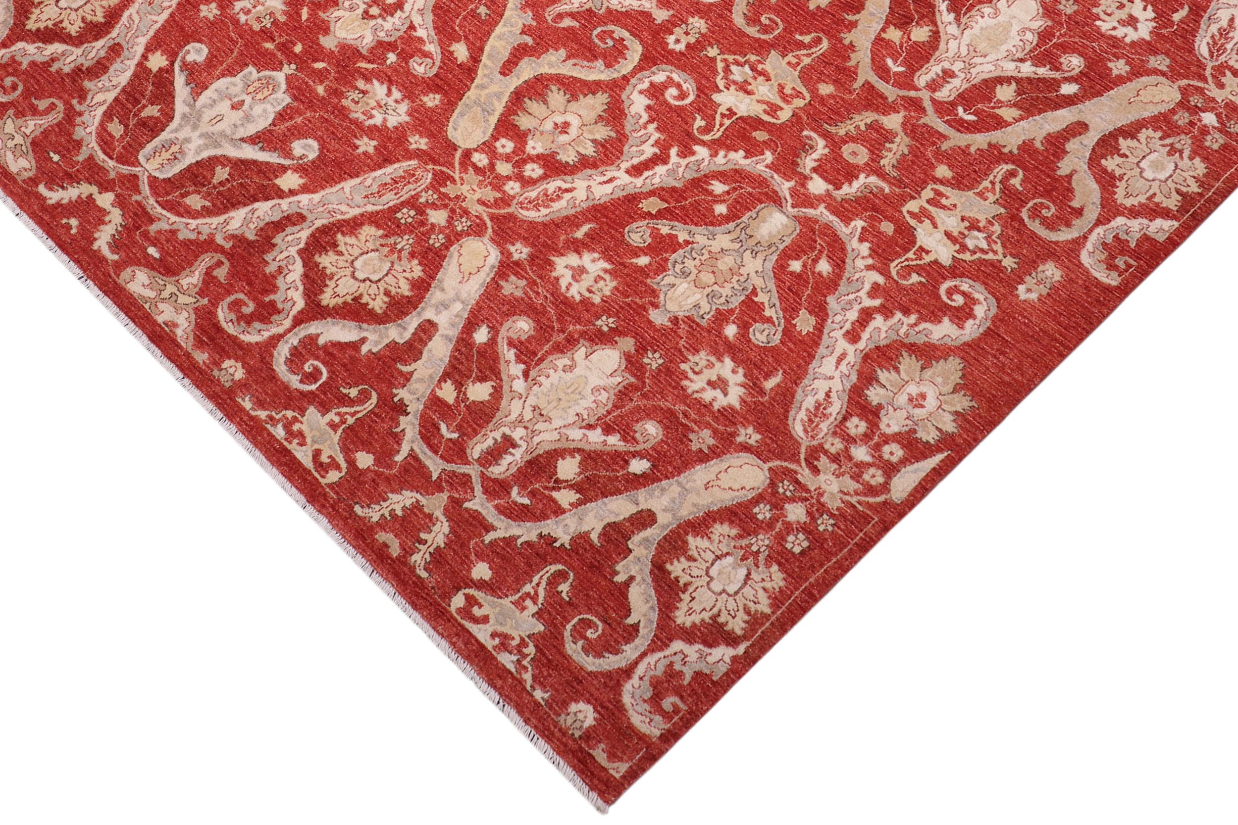 handmade Modern Kafkaz Red Red Hand Knotted RECTANGLE 100% WOOL area rug 9' x 12'