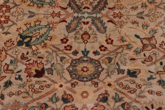 handmade Traditional  Lt. Tan Lt. Tan Hand Knotted RECTANGLE 100% WOOL area rug 8' x 10'