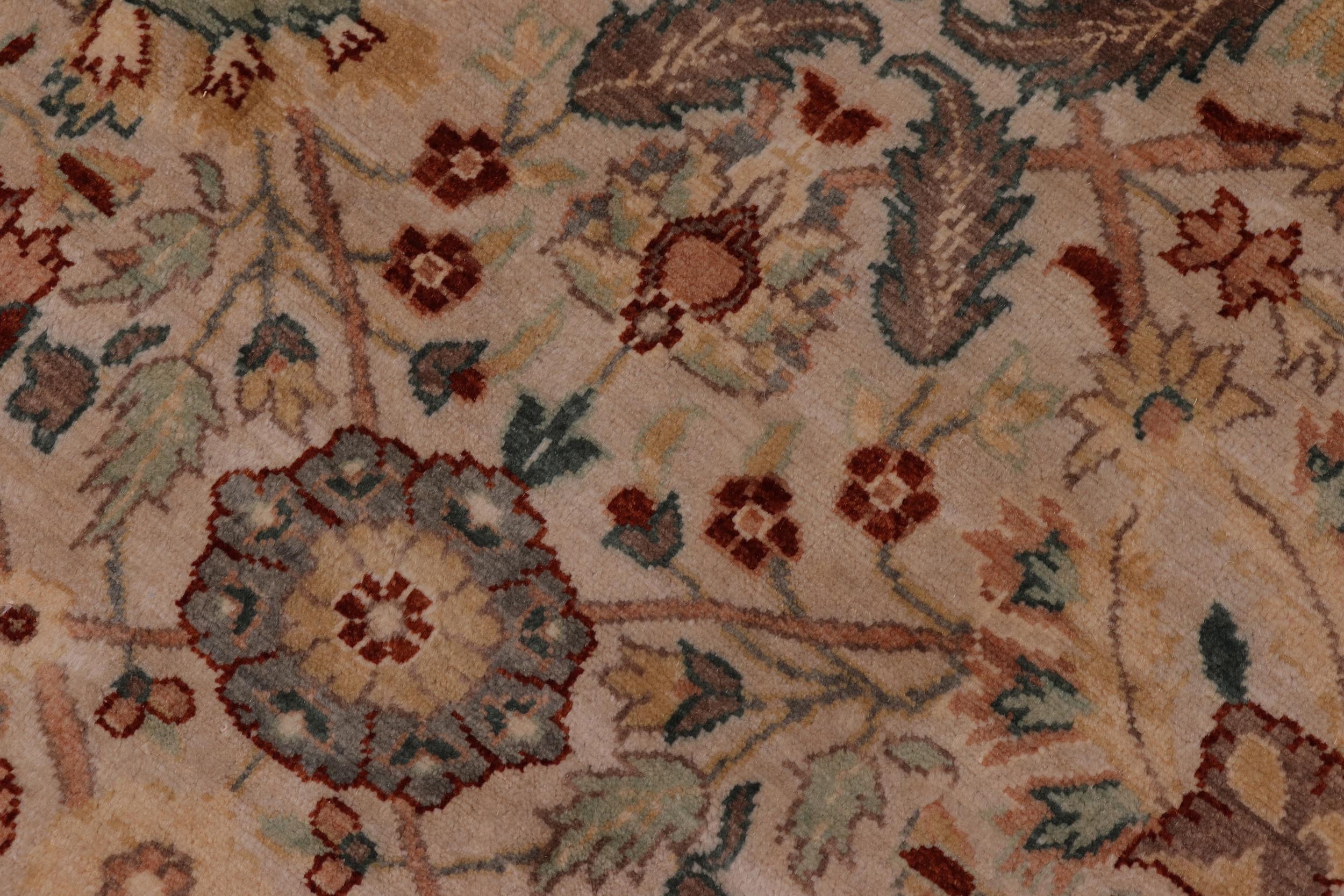 handmade Traditional  Lt. Tan Lt. Tan Hand Knotted RECTANGLE 100% WOOL area rug 8' x 10'