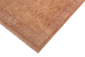 handmade Transitional Sultanabad Gold Gray Hand Knotted RECTANGLE 100% WOOL area rug 8x10