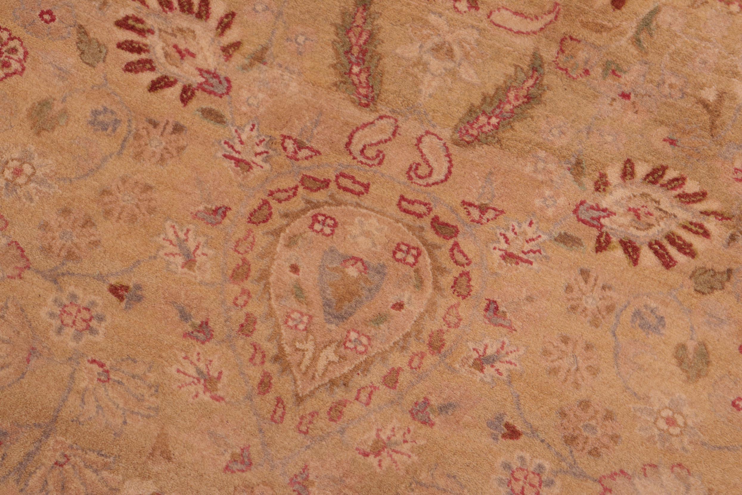 handmade Transitional Sultanabad Gold Gray Hand Knotted RECTANGLE 100% WOOL area rug 8x10