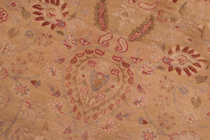 handmade Transitional Sultanabad Gold Gray Hand Knotted RECTANGLE 100% WOOL area rug 8x10