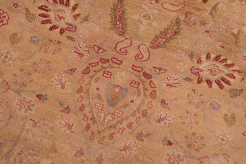 handmade Transitional Sultanabad Gold Gray Hand Knotted RECTANGLE 100% WOOL area rug 8x10
