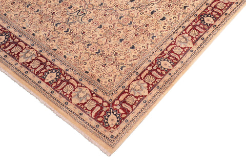 handmade Traditional Tabriz Beige Red Hand Knotted RECTANGLE 100% WOOL area rug 8x10