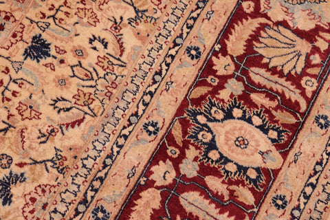 handmade Traditional Tabriz Beige Red Hand Knotted RECTANGLE 100% WOOL area rug 8x10