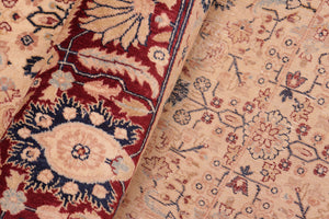 handmade Traditional Tabriz Beige Red Hand Knotted RECTANGLE 100% WOOL area rug 8x10