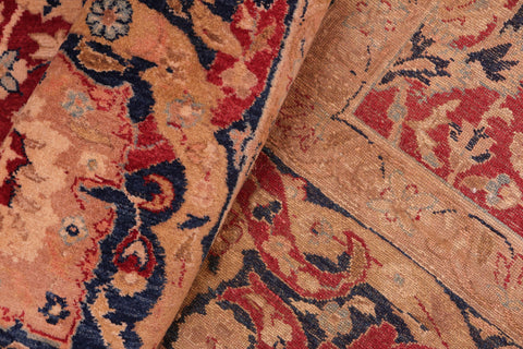 handmade Transitional Anmol Agra Red Blue Hand Knotted RECTANGLE 100% WOOL area rug 8x10