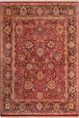 Traditional Anmol Agra Janean Red Blue Hand Knotted Area rugs 8 x 10