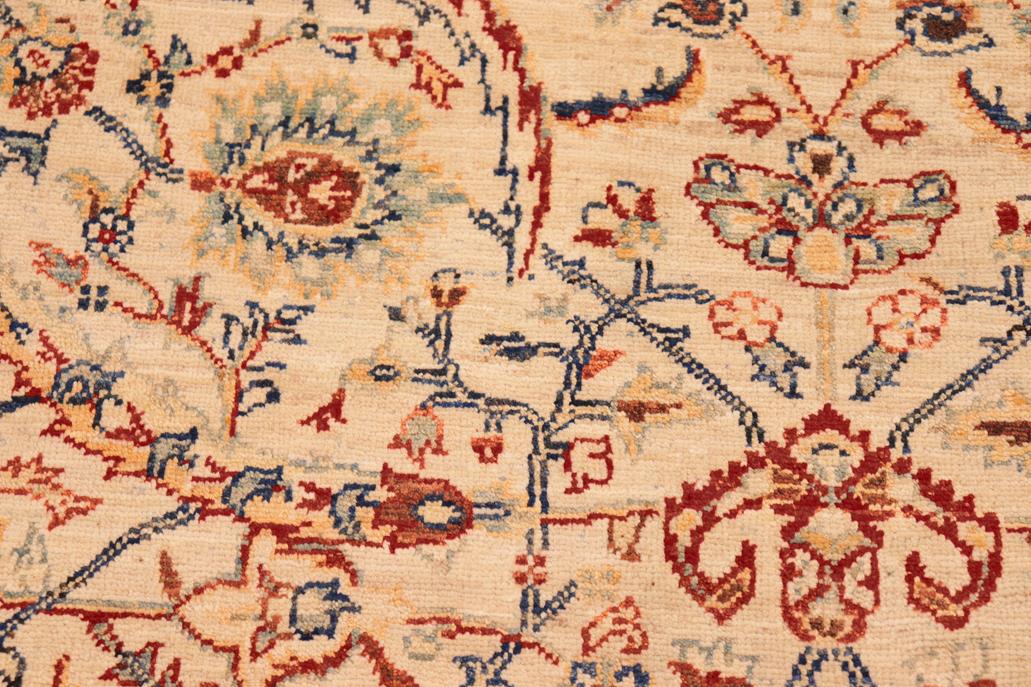 handmade Transitional Kafkaz Beige Lt. Green Hand Knotted RECTANGLE 100% WOOL area rug 7 x 10