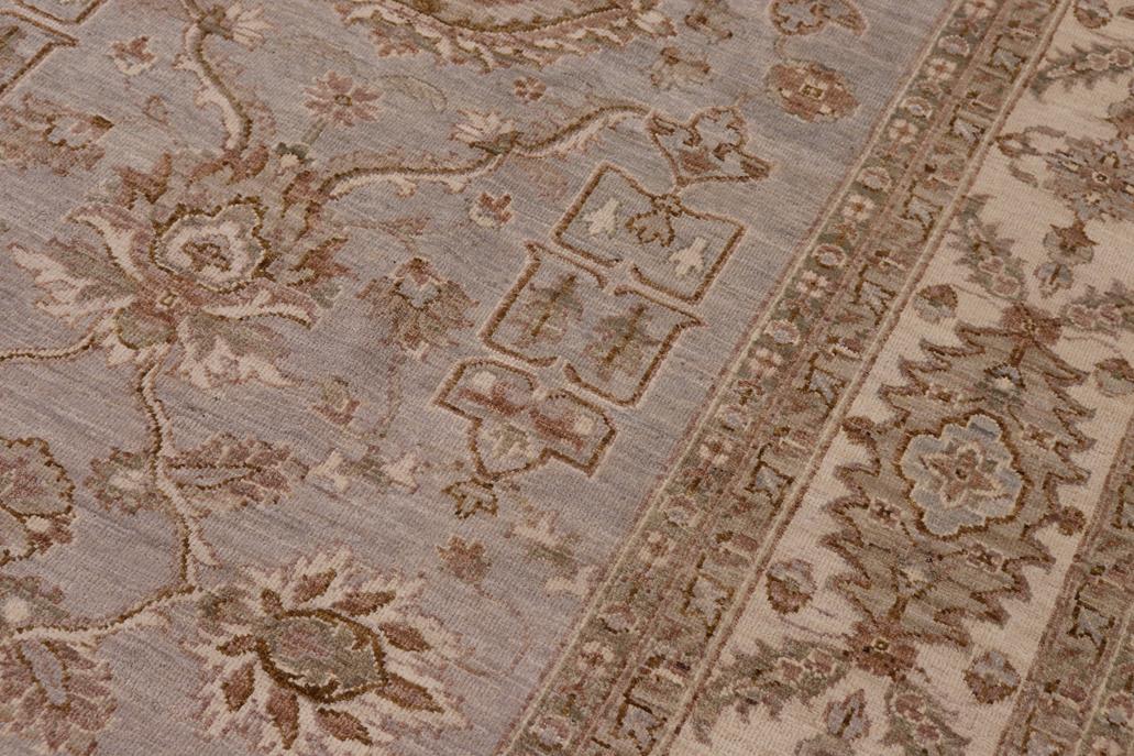 handmade Traditional Kafkaz Gray Ivory Hand Knotted RECTANGLE 100% WOOL area rug 9 x 12