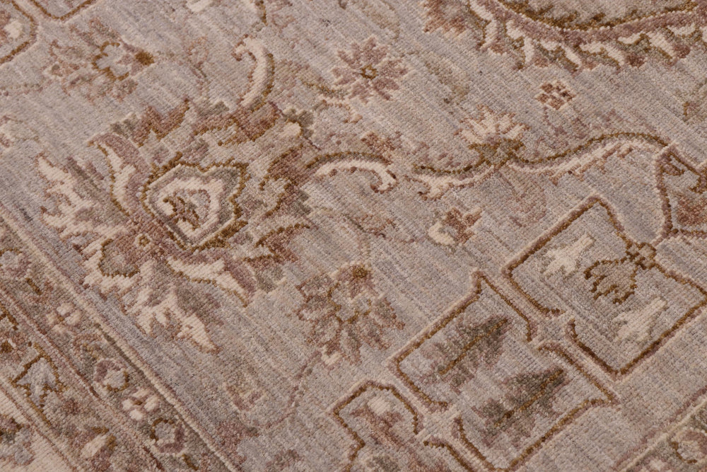 handmade Traditional Kafkaz Gray Ivory Hand Knotted RECTANGLE 100% WOOL area rug 9x12