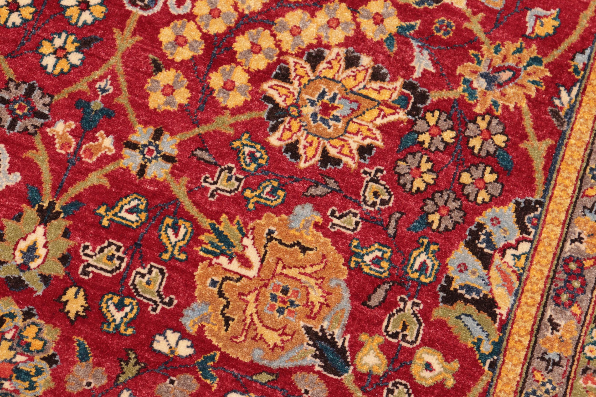 handmade Traditional  Red Blue Hand Knotted RECTANGLE 100% WOOL area rug 8' x 11'