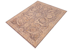 handmade Transitional Kafkaz Brown Tan Hand Knotted RECTANGLE 100% WOOL area rug 8 x 10