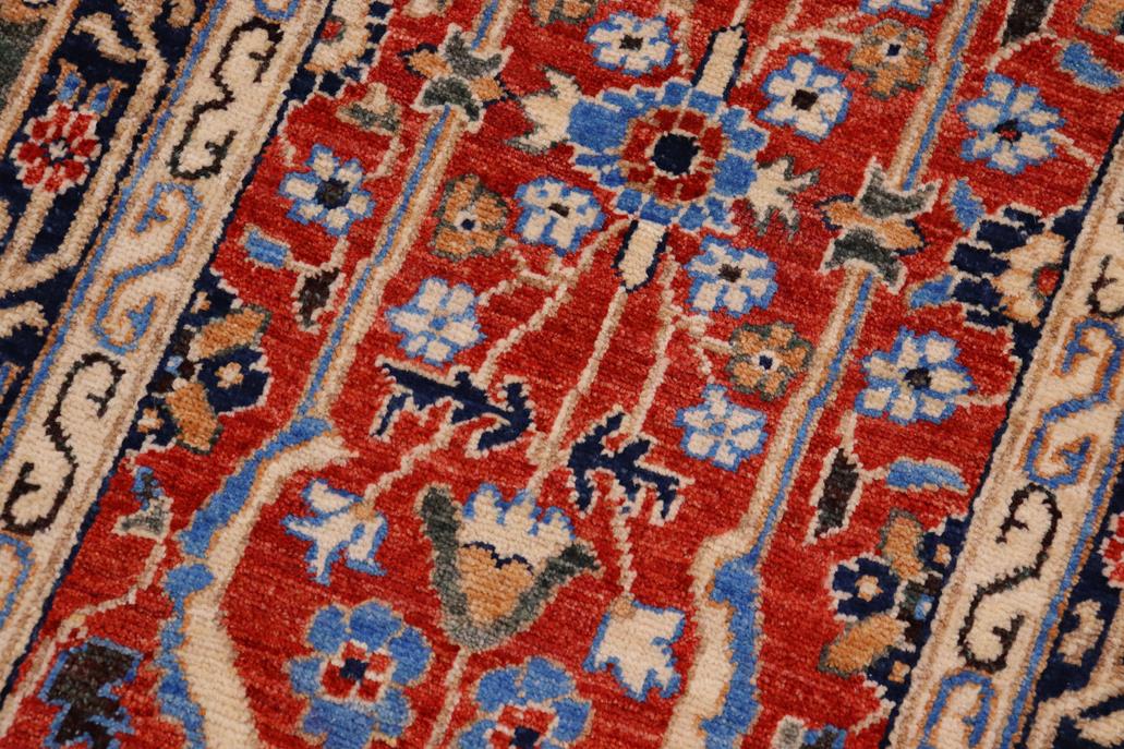 handmade Traditional Kafkaz Blue Rust Hand Knotted RECTANGLE 100% WOOL area rug 9 x 12