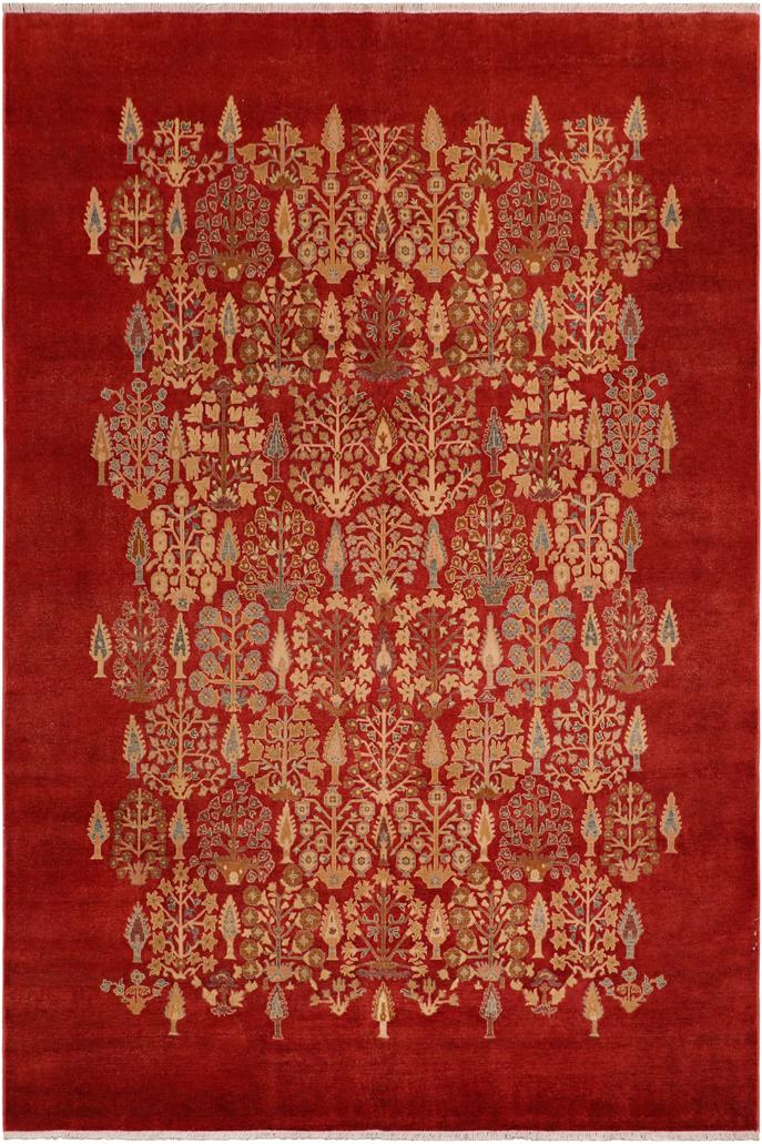 Traditional Kafkaz Jaimee Red Tan Hand Knotted Area rugs 8 x 10