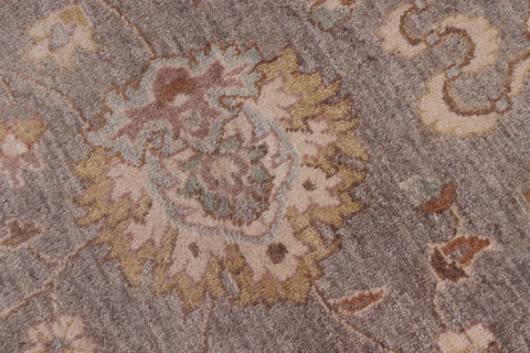 handmade Traditional Kafkaz Gray Ivory Hand Knotted ROUND 100% WOOL area rug 10' x 10'