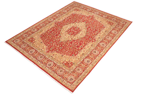 handmade Traditional Design Rust Gold Hand Knotted RECTANGLE 100% WOOL area rug 8x10