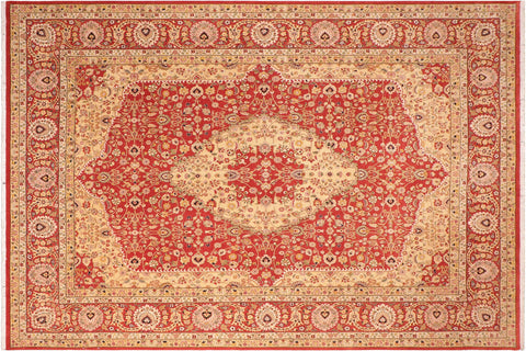 handmade Traditional Design Rust Gold Hand Knotted RECTANGLE 100% WOOL area rug 8x10