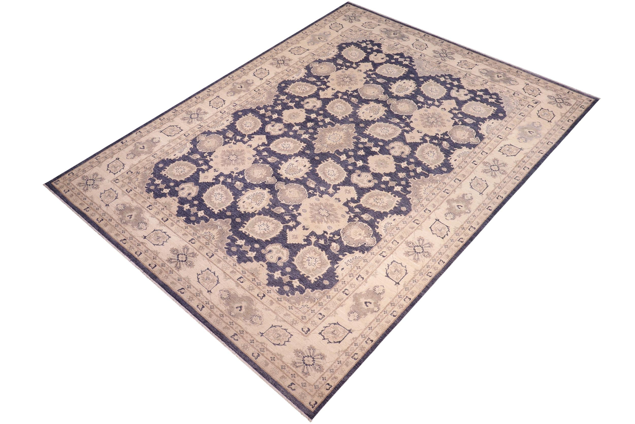 handmade Traditional Kafkaz Charcoal Gray Hand Knotted RECTANGLE 100% WOOL area rug 10x14