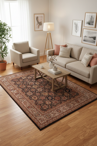 handmade Transitional Design Brown Tan Hand Knotted RECTANGLE 100% WOOL area rug 8' x 10'