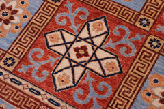 handmade Transitional Kafkaz Rust Beige Hand Knotted RECTANGLE 100% WOOL area rug 9 x 12