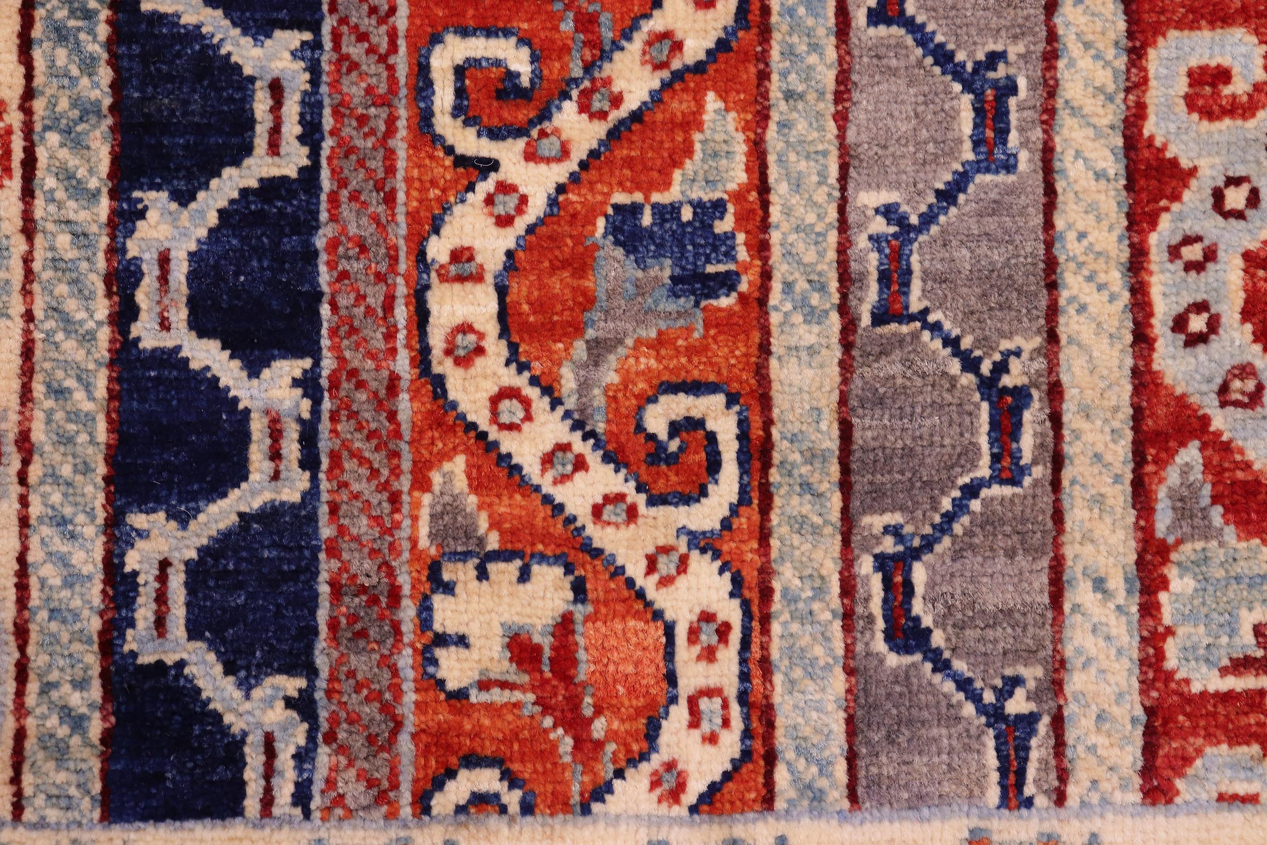 handmade Transitional Shawl Red Blue Hand Knotted RECTANGLE 100% WOOL area rug 6x8