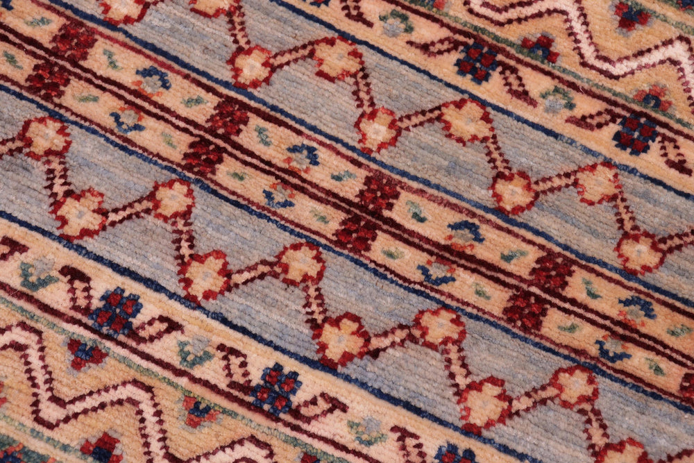 handmade Geometric Kurjean Red Rust Hand Knotted RECTANGLE 100% WOOL area rug 6x8