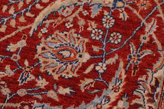 handmade Traditional Kafkaz Rust Blue Hand Knotted RECTANGLE 100% WOOL area rug 6 x 8