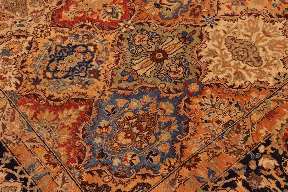 handmade Transitional Design Multi Blue Hand Knotted RECTANGLE 100% WOOL area rug 8' x 10'