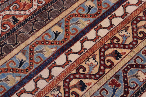 handmade Transitional Shawl Lt. Blue Ivory Hand Knotted RECTANGLE 100% WOOL area rug 6x8