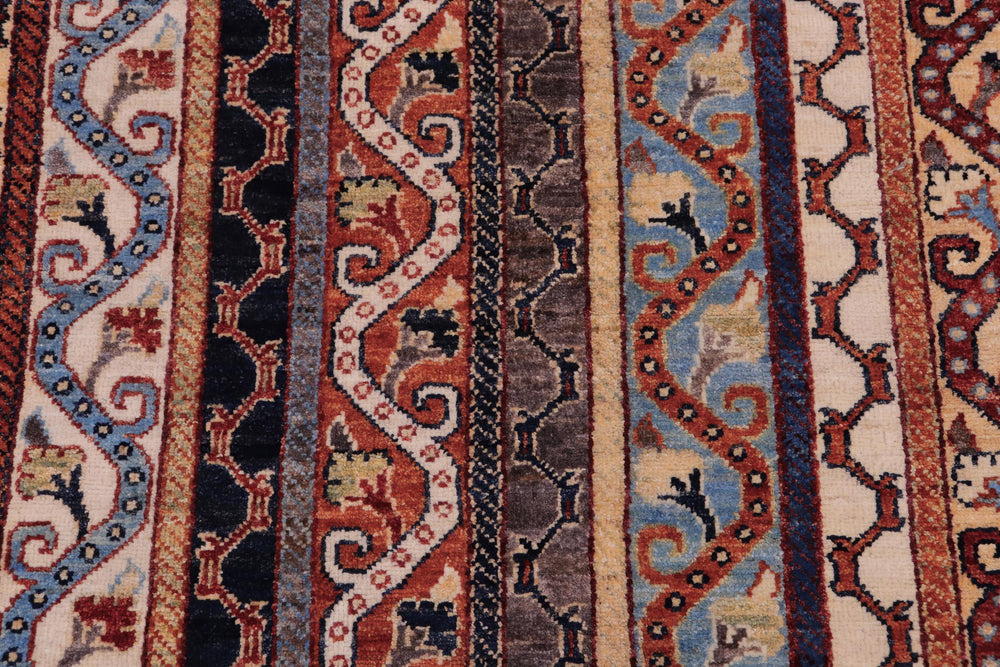 handmade Transitional Shawl Lt. Blue Ivory Hand Knotted RECTANGLE 100% WOOL area rug 6x8