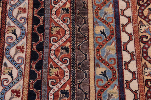 handmade Transitional Shawl Lt. Blue Ivory Hand Knotted RECTANGLE 100% WOOL area rug 6x8