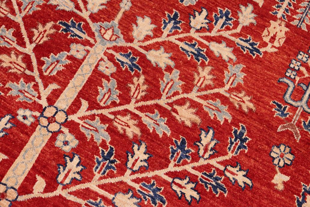 handmade Transitional Kafkaz Red Red Hand Knotted RECTANGLE 100% WOOL area rug 7 x 10