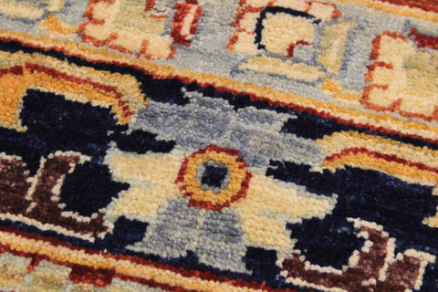 handmade Traditional Kafkaz Ivory Rust Hand Knotted RECTANGLE 100% WOOL area rug 12x15
