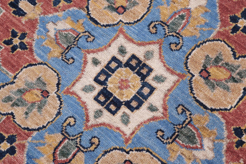 handmade Traditional Kafkaz Lt. Blue Blue Hand Knotted SQUARE 100% WOOL area rug 12x12