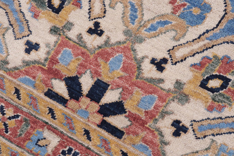 handmade Traditional Kafkaz Lt. Blue Blue Hand Knotted SQUARE 100% WOOL area rug 12x12